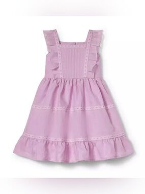 EUC Janie and Jack Girls Easter Orchid Bouquet Ruffle Organza Dress in Purple 7